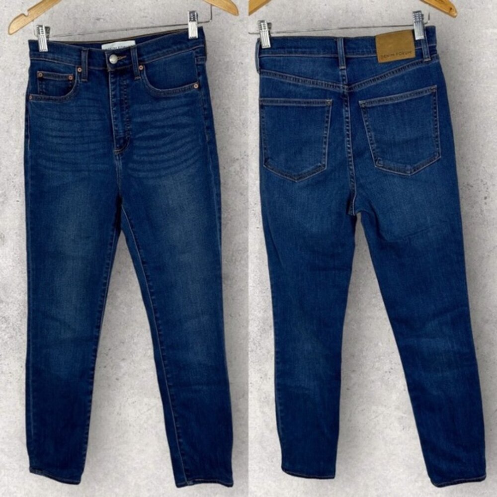 Aritzia Denim Forum The Lola High Rise Skinny Jeans Size 27 Lyocell Stretch Blue - Picture 5 of 15